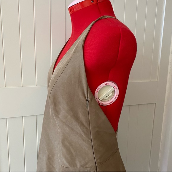 CANAL Dress, Backless, Strappy, Mini, Made in Brazil, Tan/Khaki, Women’s (US M) - Picture 2 of 9